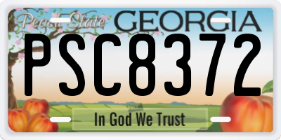 GA license plate PSC8372