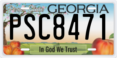 GA license plate PSC8471