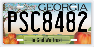 GA license plate PSC8482