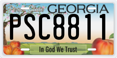 GA license plate PSC8811