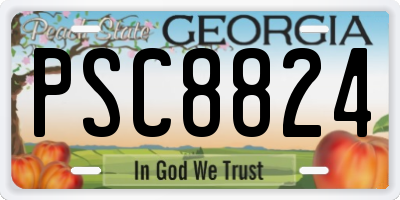 GA license plate PSC8824