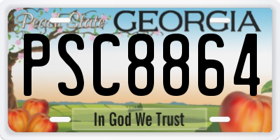 GA license plate PSC8864