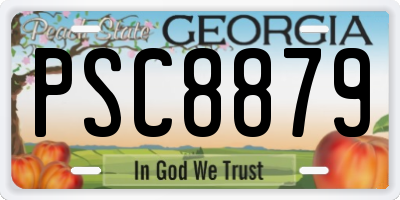 GA license plate PSC8879