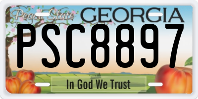 GA license plate PSC8897