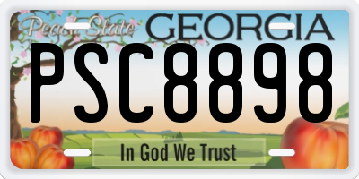 GA license plate PSC8898