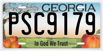 GA license plate PSC9179