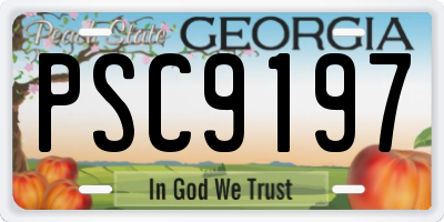GA license plate PSC9197