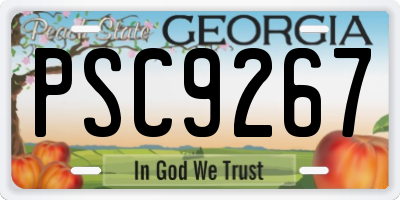 GA license plate PSC9267