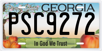 GA license plate PSC9272