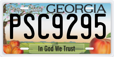 GA license plate PSC9295