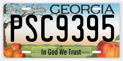 GA license plate PSC9395