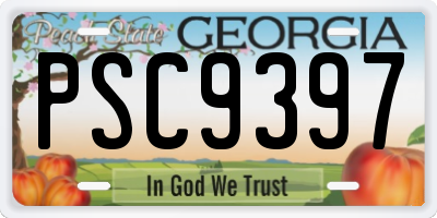 GA license plate PSC9397