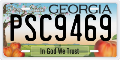 GA license plate PSC9469