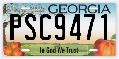 GA license plate PSC9471