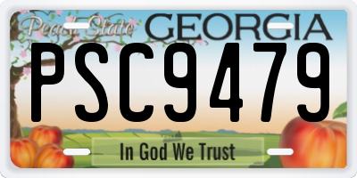 GA license plate PSC9479