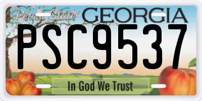 GA license plate PSC9537