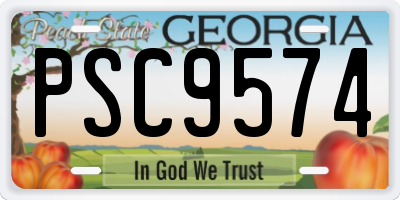 GA license plate PSC9574