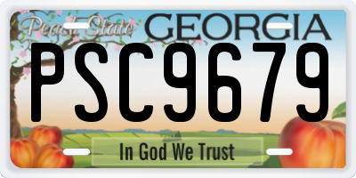 GA license plate PSC9679