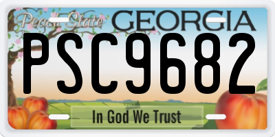 GA license plate PSC9682