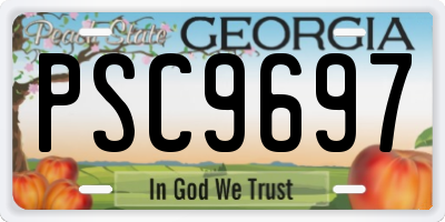 GA license plate PSC9697