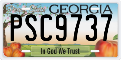 GA license plate PSC9737