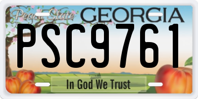 GA license plate PSC9761
