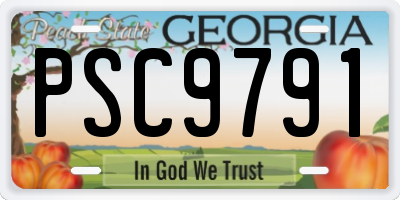 GA license plate PSC9791