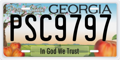 GA license plate PSC9797