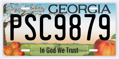 GA license plate PSC9879