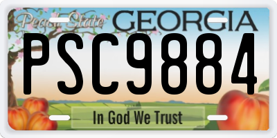 GA license plate PSC9884