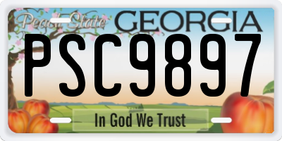 GA license plate PSC9897