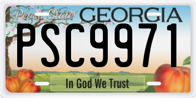GA license plate PSC9971