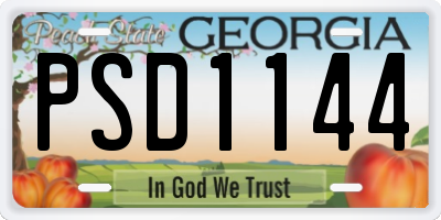 GA license plate PSD1144