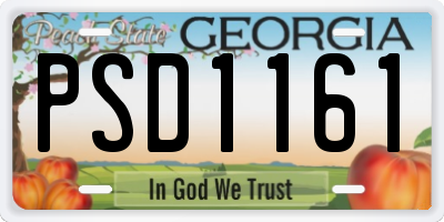 GA license plate PSD1161