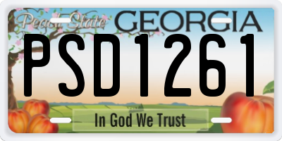 GA license plate PSD1261