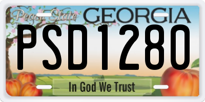 GA license plate PSD1280