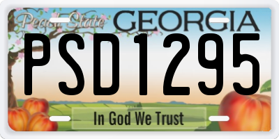 GA license plate PSD1295
