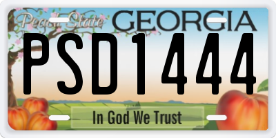 GA license plate PSD1444