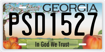 GA license plate PSD1527