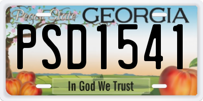 GA license plate PSD1541
