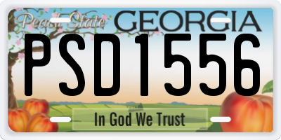 GA license plate PSD1556