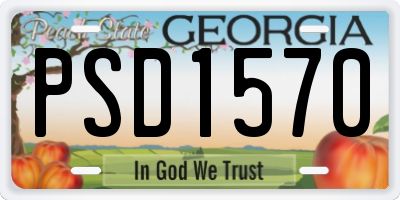GA license plate PSD1570
