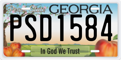 GA license plate PSD1584