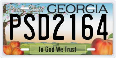 GA license plate PSD2164