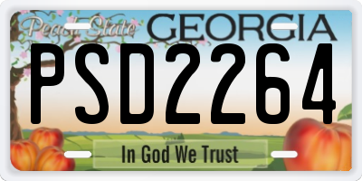 GA license plate PSD2264