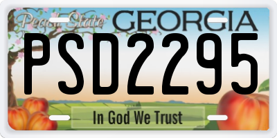 GA license plate PSD2295