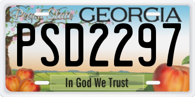 GA license plate PSD2297