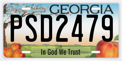 GA license plate PSD2479