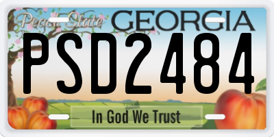GA license plate PSD2484