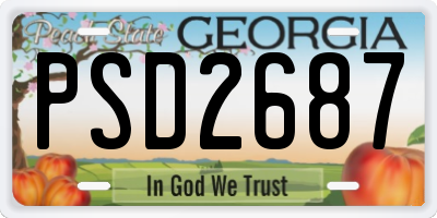 GA license plate PSD2687